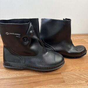 OnGuard 10" PVC‎ Overshoe Black Size XL (12/13) Made in USA 86020 Waterproof NEW